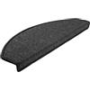 vidaXL Tappetini per Scale 15 pz 65x24x4 cm Antracite Semicircolari Grandi