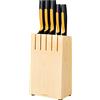 Fiskars Ceppo per Coltelli con 5 Coltelli, Larghezza: 14,5 cm, Altezza: 36 cm, Legno di Betulla, Functional Form, 1062927