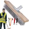 Xeihuul Scopa Per Carichi Pesanti - Scopa Con Setole In Acciaio Inossidabile, Spazzola Per Pavimenti, Garage Per Bagno, Cucina, Pareti, Piastrelle