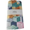 Tende Arredo Tessile Granfoulard Copridivano (360x275cm), Tela di Alta Qualità, 80% Cotone, Made in Italy (Cubi Colorati)