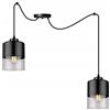 Light Home LH Light-Home Spider Roma Lampadario a Sospensione - Lampadario Ragno per Soggiorno Camera da Letto e Cucina - Lampade a Sospensione in Metallo e Vetro con Paralume Moderno - 2 Luce - E27