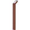 TAO LUCE ZEN Doubleside Lampada a Palo da Esterno Design in Corten, Illuminazione Bilaterale LED 12W 1200 Lumen, IP66, Altezza 95 cm