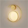 Siet Applique Da Parete In Metallo Dorato, Applique Da Comodino Per Camera Da Letto Geometrica, Lampada Da Parete Moderna A LED 13W, Apparecchi Di Illuminazione Da Parete Ad Anello Nordico Per Soggiorno, L