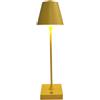 damastoreitalia Lampada led da tavolo touch con batteria ricaricabile usb con 3 tonalità di colore dimmerabile (Gialla)