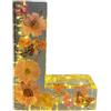 EHOTER Lettera Luminosa in Resina con Fiori, Luce Notturna Floreale, Regalo per Mamma, Moglie, Fidanzata (L)