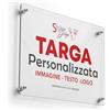 STICKER DESIGN Targa Personalizzata in Plexiglass 30x30cm da esterno, Targa personalizzata per Studio, Dottori, Attività, Condominio, Hotel, Casa Vacanze, con Cin, Logo, scritta e testo Personalizzato