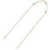 CALFOVERA 46.46 Pollice in Pelle Catena di Metallo Borsa Maniglia Cinghia di Ricambio PU Borsa in Pelle Catena d'oro Tracolla Tracolla Fai da Te Accessori per Borse Borse Borse di Ricambio (Cammello)