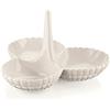 Guzzini - Tiffany, Antipastiera - Bianco Latte, 25x23,5xh15,5 cm - 199200156