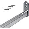 Gedotec Asta appendiabiti 50-70 cm argento cromato lucido | OVAL-TELEMAGIC | 1 set di aste telescopiche estensibili 500-700 mm | acciaio 22 x 15 mm | asta telescopica flessibile per guardaroba