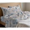Tata Home Completo Letto in Cotone Letto Singolo Lenzuolo Sotto con Angoli Elastici Lenzuolo Sopra e Federa Set Lenzuola Made in Italy Mod. Pesci Azzurro