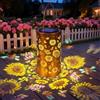 Eznaobo Lanterna da Giardino Solare Colorata a Girasole, Solare Impermeabile IP65 per Esterni, Lanterna Solare in Metallo per Giardino Esterno, Balcone, Regalo per Donne e Madri (caldo)