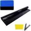 DecoMeister Pellicola Oscurante per Finestre 75x300 cm - Film Oscurante Vetri - Protezione UV 97% e Calore - Pellicola Solare Autoadesiva Privacy Casa, Ufficio e Auto - VLT 5% Nero Scuro