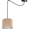 Light Home LH Light-Home Spider Milan Lampadario a Sospensione - Lampadario Ragno - Lampade a Sospensione in Tessuto con Paralume Moderno - 1 Luce - E27 - Beige e Srgento