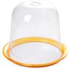 OMADA Porta Panettone, Pandoro, Dolci, Torte, Vassoio 25 cm, Campana Alta | Porta Torte in Plastica Ideale per Dolci Lievitati, Campana Alta Protettiva H26,5 cm, Elegante da Tavola
