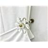 GLOBALCORPORATION Fermatenda reggitenda swarovski fermatenda da muro gancio tenda ganci parete gancio per tende fermatende a muro raccogli tenda reggi tenda ambrasse per tende embrasse R192 (BRONZO, 12)