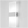 Lampop Lampada da Parete 6W di Acrillico Alluminio Moderna Applique da Muro Interno Camera da Letto Apliques Luce Moderni Bianco Freddo