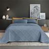 IlGruppone Copriletto Trapuntato Matrimoniale Elegante Trapuntino Lavorazione Intrecciata Due Piazze Trapunta Coperta Leggera Coperta Letto Leggera Primavera Estate - Opale
