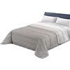 Tata Home Trapunta Invernale Tinta Unita Double Face Matrimoniale Imbottita 300 gr/mq Piumone Caldo Letto 2 Piazze 260x260 cm Made in Italy Bicolore Grigio Scuro Grigio Chiaro MOD. D