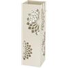 Baroni Home Portaombrelli Design Moderno Porta Ombrelli in Metallo con Mandala 2 Gancini e Vaschetta Scolapioggia Rimovibile 16X16X49 cm, Bianco