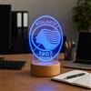 Generico Lampada in Plexiglass con Base Nera Disegno Stemma dell'Atalanta Calcio e Nome Personalizzato Decor Night Light LED Luce Camera 7 Colori