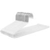 SONGMICS Appendini per Pantaloni, 20 Pezzi, Grucce per Pantaloni in Metallo con Copertura Antiscivolo, Larghezza 38 cm, Salvaspazio, Bianco CRI004WT-20