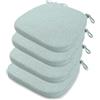 HKJGNH 4 Pezzi Cuscino per Sedia da Pranzo con Lacci, Rimovibile e Facile da Pulire con Cerniera - Forma Trapezoidale - Morbido e Resistente per Cucina, Sala da Pranzo, Ufficio(Color 1,43X40X35X5cm)