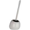 Wenko Portarotolo e portascopino WC Polaris grigio pastello ceramica, Ceramica, 15 x 36 x 14.5 cm, Grigio chiaro
