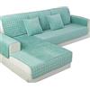 uyeoco Copridivano Angolare Copertura Divano con Penisola Sinistra Destra 3/2 Posti Fodera per Divano a l Antiscivolo Lavabile Copri Divano per Cane Gatti Antiscivolo Sofa Protettore Lavabile ( Color : M , S