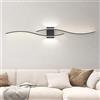 J.SUNUN Applique LED da Parete Interno Lungo Negro 100CM 39.4in 35W 2800LM Moderna Lampada da muro Alluminio Per Soggiorno Camera da Letto Scala Corridoi Luce bianca 6000K