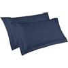 Ipersan Coppia Federe Cuscino Letto, a Tre Volani, 100% Cotone Mercerizzato, Misura 52x83 cm + 6 cm, Tinta Unita, Linea Vivere a Colori, Prodotto Europeo