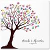 Madyes Tela impronta digitale guestbook matrimonio coppia regalo personalizzato sposa, decorazione di nozze, nomi con data. 50x50 cm di grandi dimensioni in legno barella regalo di nozze