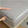 Yekuhe Trapuntato Coprimaterasso Matrimoniale 160x190 180x200 con Cerniera, Fodera Materasso Singolo Topper Lavabile Rivestimento(Grigio,160x190x20cm)