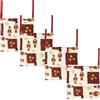 Home Tresor - Cuscini per Sedia Cucina Natalizi, Set Cuscini Sedie Natale, Morbida Imbottitura in Microfibra, Coprisedia Natalizi Reversibili, 40x40 cm, Made in Italy Palle, Set 4 Coprisedia