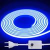 STHomedeco Striscia LED COB 220V - Impermeabile IP65, Dimmerabile con Interruttore, per Cucina e Esterno (Blu, 2m)