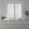 Home Tresor - Coppia Tende a Vetro, Tende per Interni, Finestre Cucina, Cameretta, Soggiorno Mod. MADRID Semitrasparente Base Bianca, Corte e Lunghe - 60x240 cm, Tortora