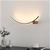 KOSILUM Applique LED Curva nero ottone 58 cm luce indiretta | Semi-cerchio nero, supporto ottone, lunghezza 58 cm, LED integrati, illuminazione indiretta