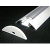Marc LED Ltd Dissipatore di calore in alluminio LED; P4, finitura bianca, copertura trasparente, set con due tappi terminali; lunghezza: 1m / 100cm/1000mm