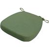 uyeoco Cuscino Sedia Ufficio/Pranzo/Cucina in Lino Confortevole, Imbottitura Sedia Antiscivolo con Lacci, Cuscino di Seduta Trapezio Lavabile con Rivestimento Rimovibile(#3,40X38X33X8cm)