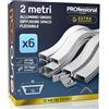 Eurocali Profilo Flessibile da 2 metri in Alluminio per Strisce LED Copertura Opaca 18 x 6 mm - Barra per Strip LED, Dissipatore - Pacco da 6 pezzi