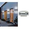 Generico Applique per esterno doppia luce sopra sotto grigio nero bianco attacco E27 IP44 vetro alluminio (grigio)