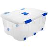 Acan Tradineur - Scatola di immagazzinaggio in plastica - Contenitore per giocattoli, libri, vestiti, coperte, n. 15-56,3 x 76,5 x 34,3 cm - 100 litri