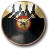 DISCOCLOCK - Orologio Abbey Road su disco in Vinile 100% Riciclato. Idea Regalo per tutti i fan. Orologio Silenzioso, Facile da Appendere (Double Decker ORO)