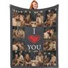 Generic Coperta Personalizzata con Foto e Scritta - Plaid Personalizzato per Donna, Uomo, Coppia e Famiglia - coperte personalizzate per San Valentino, Festa del Mamma regalo divertenti amica