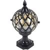 YGZPALH Luce Esterna Della Testa Della Colonna Grande Cancello Pilastro Palo Lanterna, Lampione Da Giardino Vintage Con Base Di Montaggio A Molo Illuminazione Esterna Del Paralume In Vetro Trasparente