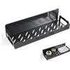 Mad Mensola Doccia, Porta Oggetti Bagno, Mensola Bagno, Mensola Cucina, Porta Spezie, Mensola da Muro e Porta Sapone (Large, Nero)