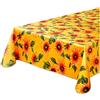 emmevi Tovaglia Antimacchia Tavolo Cucina Girasoli Bordata Cotone Plastificato MOD.CINZ34G 135X180 Gialla