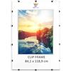 MG Design Cornice Clip A0 84.1 x 118.9 cm - a giorno senza cornice con vetro acrilico e pannello HDF, verticale o orizzontale, per foto, poster, certificati e puzzle