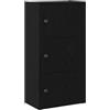 vidaXL Libreria Rovere Marrone 40x24x77 cm in Legno Multistrato, Armadio di stoccaggio, libreria Rack, scaffale di stoccaggio, libreria scaffale