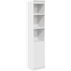 vidaXL Credenza Bianca 37,5x35x180 cm in Legno Multistrato, Mobile, mobiletto Laterale, mobiletto portaoggetti Alto, mobiletto portaoggetti