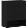 vidaXL Mobile a Muro Rovere Nero 60 x 31 x 70 cm Legno Multistrato, Mobile da Soggiorno, Armadio Rettangolare, Design Moderno, Grande Spazio, scaffale Pratico, arredo Robusto